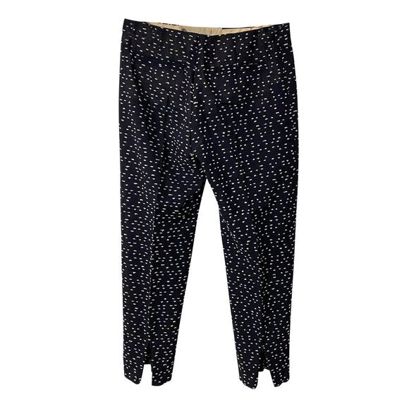 Chloé Pattern Trousers in Navy Blue Wool